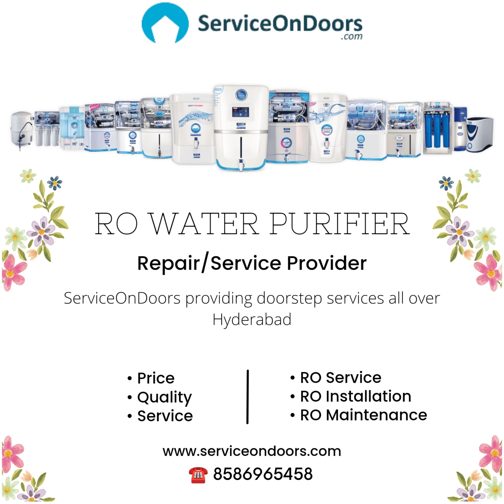 Best RO Repair centre in Hyderabad | 8586965458 | Serviceondoors.